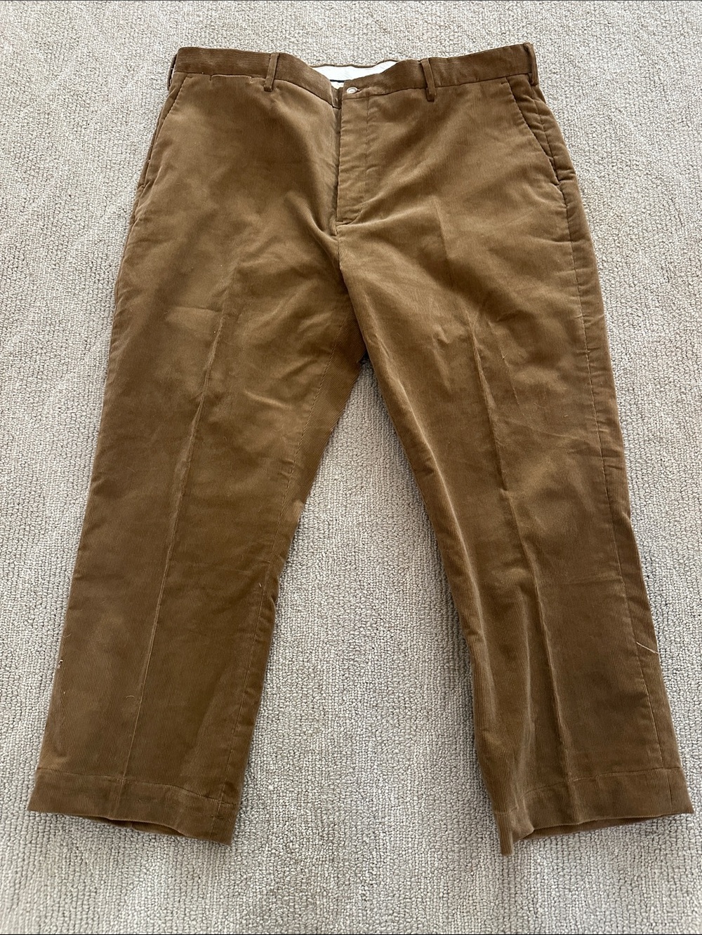 Polo Ralph Lauren Men's Brown Corduroy Pants Size 40x32 Cotton Elastane Blend